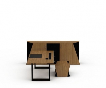 Modern Computer Desk And Chair-ID:184359078