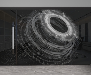 Modern Glass Screen Partition-ID:746957067