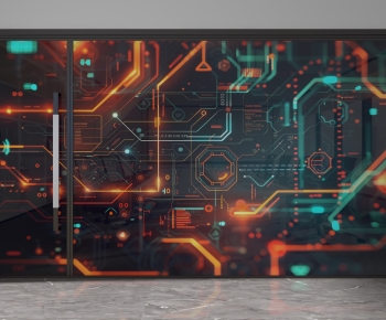 Modern Glass Screen Partition-ID:683006056