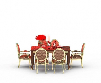 European Style Dining Table And Chairs-ID:860651974