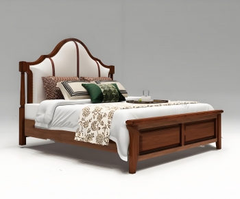 Simple European Style Double Bed-ID:124928008