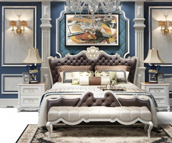 European Style Double Bed-ID:206226119