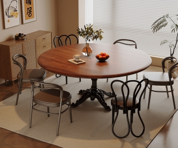 French Style Dining Table And Chairs-ID:340456014