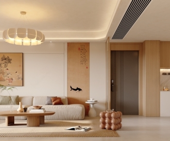 New Chinese Style A Living Room-ID:127712974