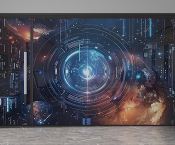 Modern Glass Screen Partition-ID:222609048