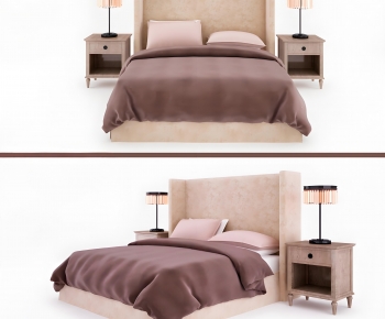Simple European Style Double Bed-ID:469405899