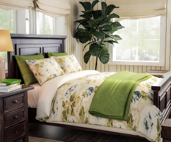 American Style Double Bed-ID:647113088