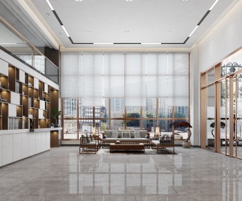 New Chinese Style Office Reception Desk-ID:976398945