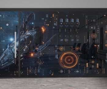 Modern Glass Screen Partition-ID:873825072