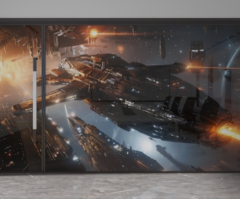 Modern Glass Screen Partition-ID:367604973