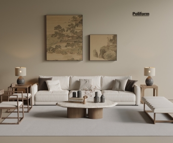New Chinese Style Sofa Combination-ID:335443973