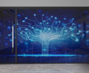 Modern Glass Screen Partition-ID:903148892