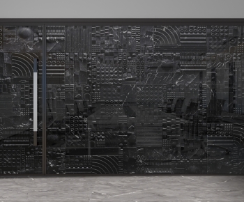 Modern Glass Screen Partition-ID:185900936