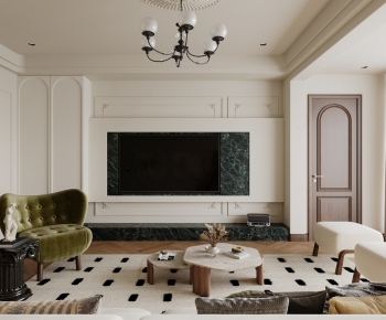 French Style A Living Room-ID:225615024