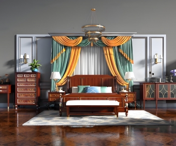 American Style Double Bed-ID:448169958