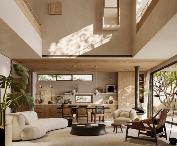 Wabi-sabi Style A Living Room-ID:225086934