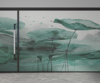 New Chinese Style Glass Screen Partition-ID:401667124