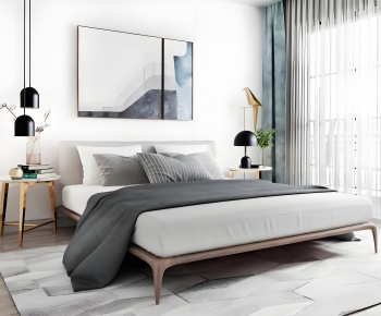 Modern Double Bed-ID:593038081