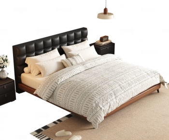 Modern Double Bed-ID:290997032