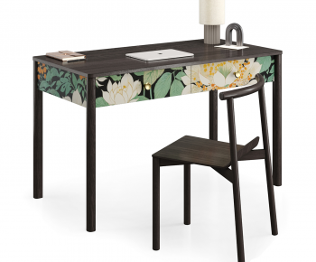 French Style Computer Desk And Chair-ID:653231167