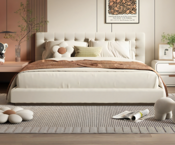 Modern Double Bed-ID:503513109