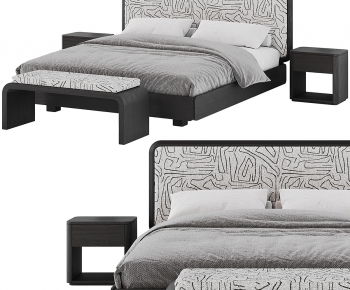 Modern Double Bed-ID:341401195