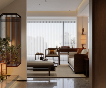 New Chinese Style A Living Room-ID:819314001