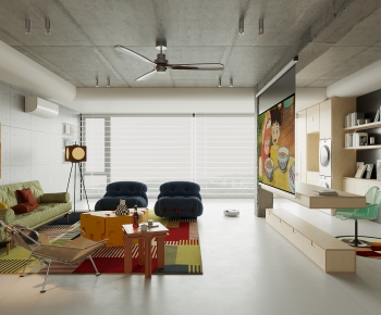 Modern A Living Room-ID:649107938