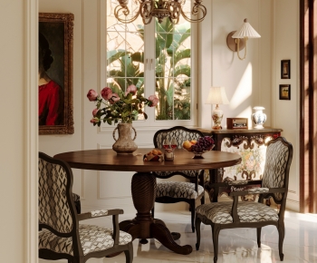 American Style Dining Table And Chairs-ID:430372005