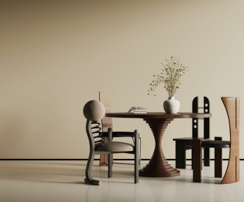 French Style Dining Table And Chairs-ID:797295092