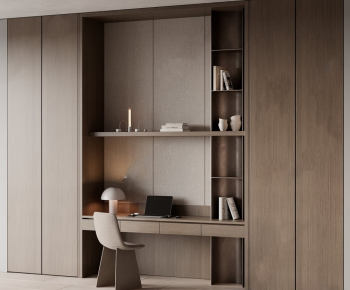 Modern Computer Desk And Chair-ID:943100932