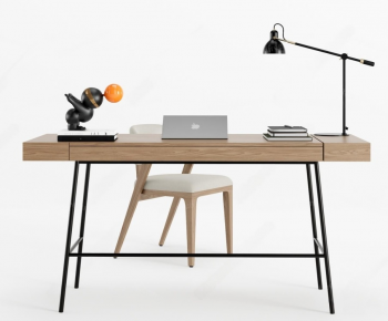 Modern Computer Desk And Chair-ID:496361026