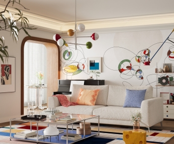 Modern A Living Room-ID:803849941