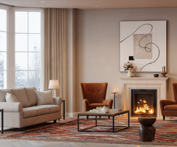 American Style Sofa Combination-ID:259387022