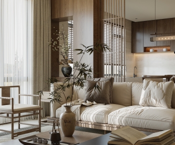 New Chinese Style A Living Room-ID:108051069
