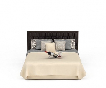 Modern Double Bed-ID:912623882