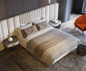 Modern Double Bed-ID:454056022