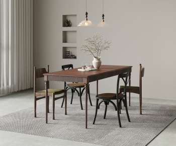 French Style Dining Table And Chairs-ID:155622966