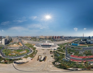 HDR车站广场全景-ID:124020663