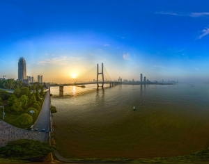 HDR晨曦黄昏城市全景-ID:244508983