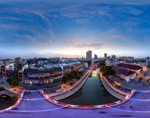 HDR晨曦黄昏城市全景-ID:468617928