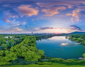 HDR晨曦黄昏城市全景-ID:931082014