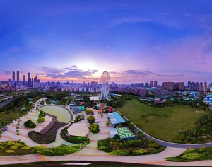 HDR晨曦黄昏城市全景-ID:688090399