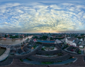 HDR晨曦黄昏城市全景-ID:759161009
