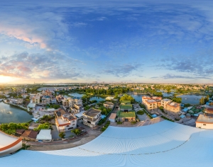 HDR晨曦黄昏城市全景-ID:197065111