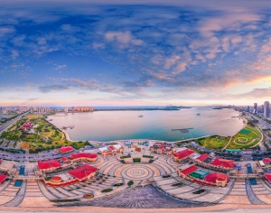 HDR晨曦黄昏城市全景-ID:636658915