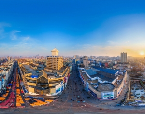 HDR晨曦黄昏城市全景-ID:573151134