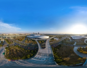 HDR晨曦黄昏城市全景-ID:438360938