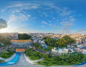 HDR晨曦黄昏城市全景-ID:717597967