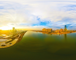 HDR晨曦黄昏城市全景-ID:763072017